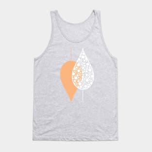 Drop shaped abstract leaves art Tank Top